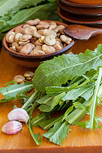 法瓦豆和薯豆豆类农业豆子蔬菜饮食食物棕色美食菊苣图片