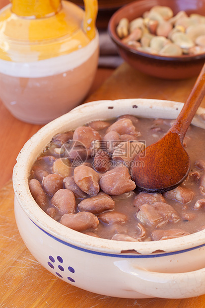 法瓦豆汤食物豆子蔬菜饮食豆类烹饪美食棕色农业图片