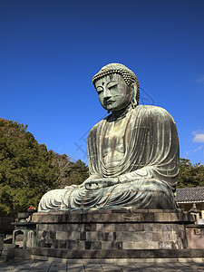 日本巨型大佛像 代布津宗教投掷蓝色文化观光寺庙金属神道旅行吸引力图片