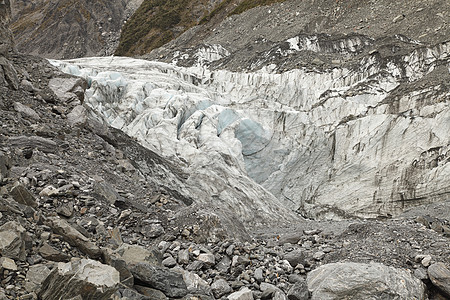 新西兰Fox Glacier冰川蓝色地形远景国家假期天空旅游压缩气候图片