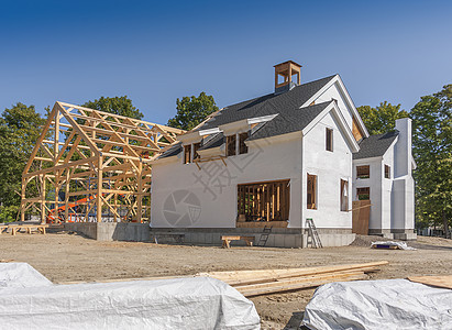 新建房屋建造住宅木板木工邮政房子窗户托盘工作财产木头图片