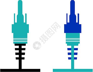 带绳索的立体针金属信号插座链接技术立体声音乐插头电缆电子产品图片
