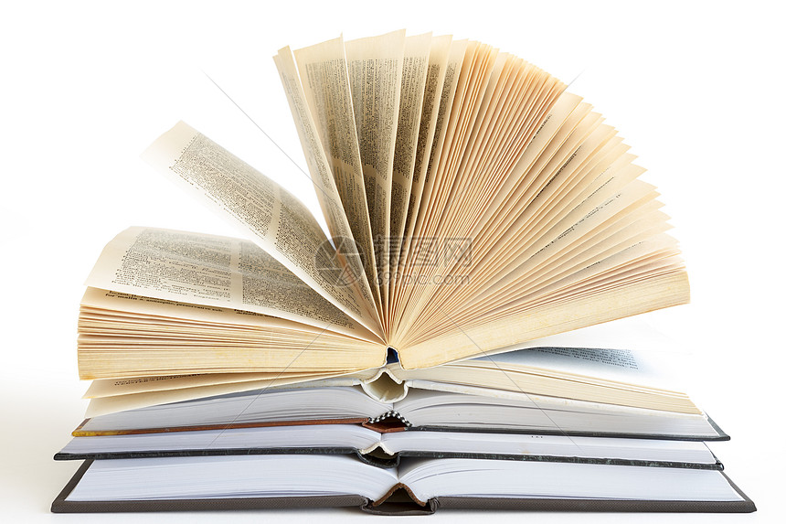 公开书籍堆叠床单知识教育字典书店书人智慧研究意义白色图片
