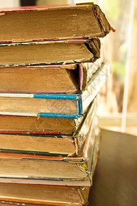 旧书堆数据文学大学古董教育文档商业教科书架子写作图片