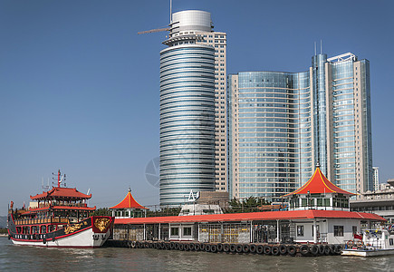 夏门全景海岸天际场景远景房屋景观小岛天空风景图片