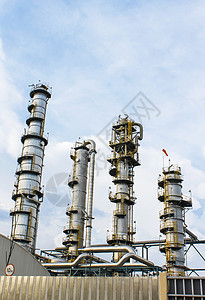 炼油塔植物炼油厂工厂天空生产化学品工业技术管道金属图片