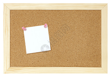 软木板上的空白纸补给品记事本公告软垫工作别针木头边界软木夹子图片