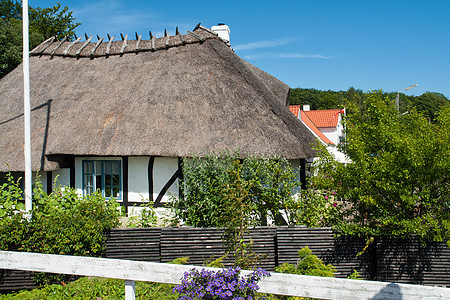 传统的丹麦传统古典丹麦国家吊起来的房屋房子农村住宅建筑茅草建筑学天空城市稻草旅行图片