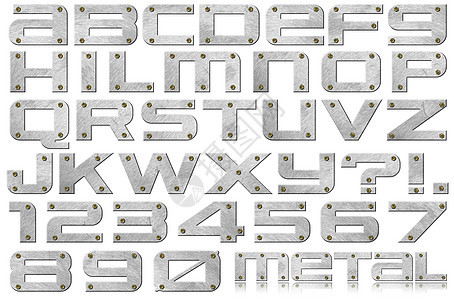 金属字母和数字图片