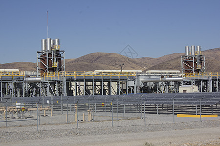 太阳能发电厂控制板力量太阳发电环境涡轮机发电站蓝色天空电力图片