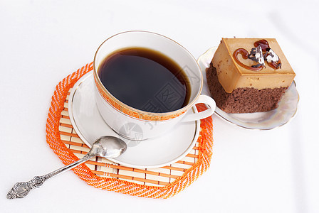 上午 咖啡和饼干蛋糕图片