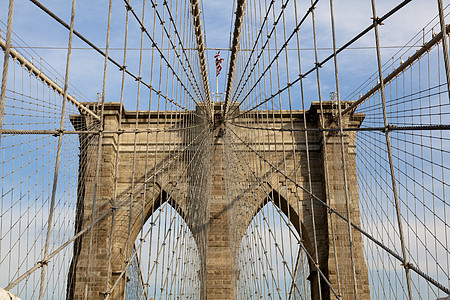 Brooklin桥 美国纽约石头历史旅游城市工程城市规划建筑学旅行背景图片