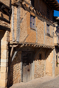 Calatanazor街 Burgos街 街 西班牙地方晴天街道色彩旅游村庄历史入口石头旅行图片