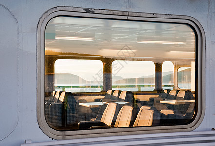 渡轮过境旅行玻璃椅子渡船巡航风景运输窗户座位图片