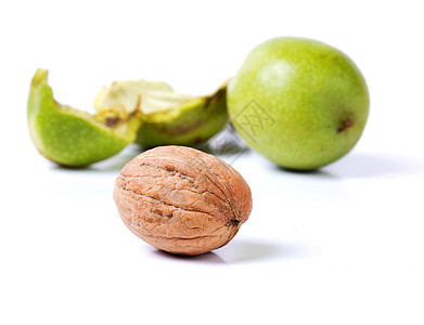 胡桃水果团体养分核心营养小吃脆皮坚果食物叶子图片