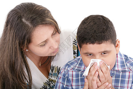 儿童吹鼻涕 有组织的儿童 患有腹泻或过敏的儿童图片
