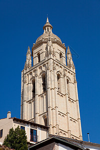 西班牙卡斯蒂利亚莱昂塞戈维亚大教堂建筑旅行宗教城市建筑学历史性晴天图片