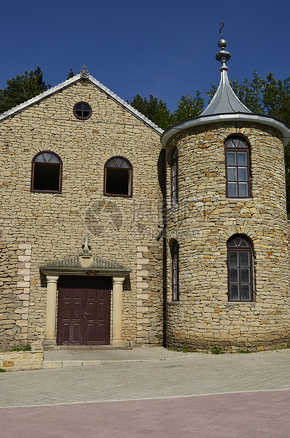 科萨提修道院石头建筑学岩石森林教堂宗教文化历史建筑圆顶图片