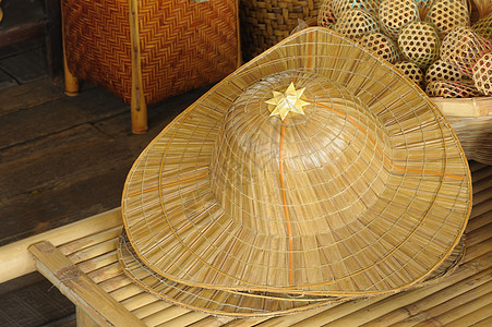 帽子是泰国手工制作的当地制造品图片