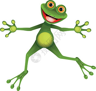 快乐的绿青蛙图片