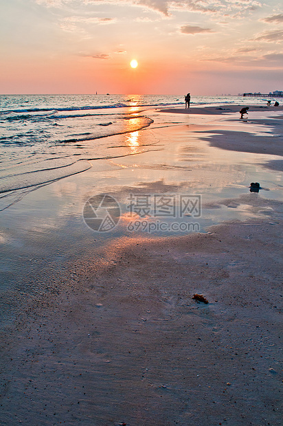 巴纳马市海滩佛罗里达日落海岸海岸线风景假期海滩海湾水平图片