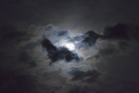满月在云中天文学天空月球月亮黑色行星表面背景