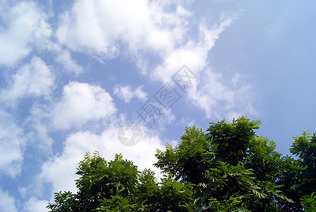 蓝色的天空和白云气候背景图片