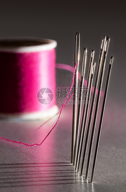 刺绣缝针针别针穿线环形缝纫灰色持有者粉色针线活维修阴影图片