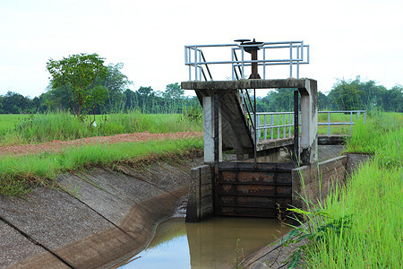 洪水和灌溉运河压力运河障碍车轮建筑农业控制环境灌溉流动图片