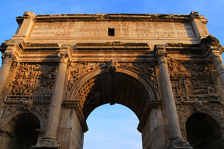 提图斯拱门柱子石头框架皇帝论坛废墟考古学旅游艺术纪念碑图片