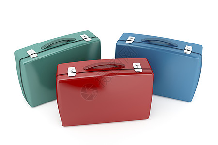 短小专案公文包锁定塑料商业蓝色绿色手提箱红色图片
