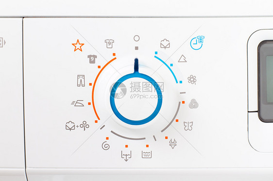 洗洗衣机拨号家庭车削机械水平垫圈温度控制板倾斜拇指环境图片