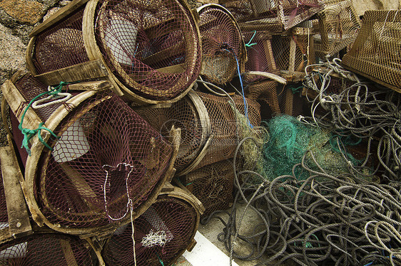 克里鱼和渔网捕捞图片