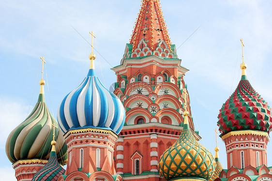 莫斯科红广场圣巴西尔大教堂游客宗教建筑学天炉蓝色中心大教堂景点教会旅游图片