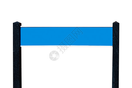 蓝色符号路线概念指示牌框架木板交通木头邮政盘子白色背景图片