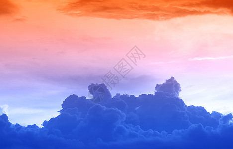 美丽的天空与云云橙子红色美丽天空风景天气蓝色自由图片