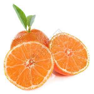 橘红色叶子切割橙子橘子团体工作室食物水果图片