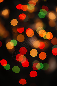 圣诞树灯黄色钱币红色粉色绿色图片