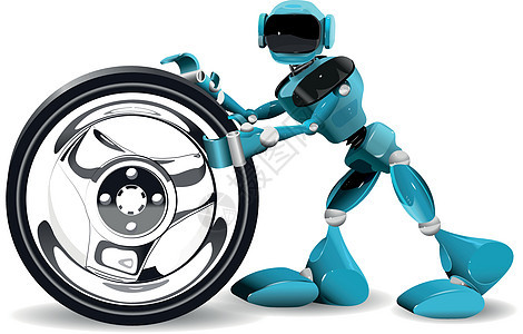 机器人和车轮动物自动化合金金属小说展示男人科学机械反射图片