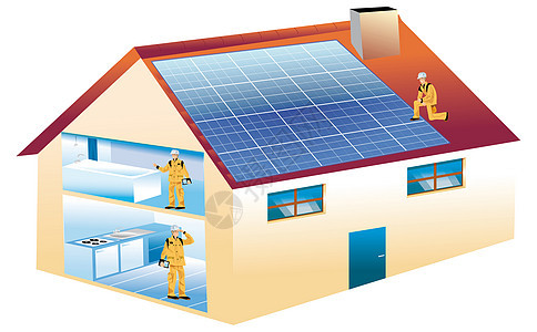 环境的生境和生态系统环 包括太阳功放控制板住房花园投票太阳能板射线空调太阳光线图片