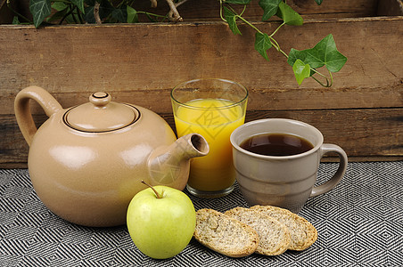 早餐乡村餐厅工作设备碳水唤醒化合物木头茶壶玻璃图片