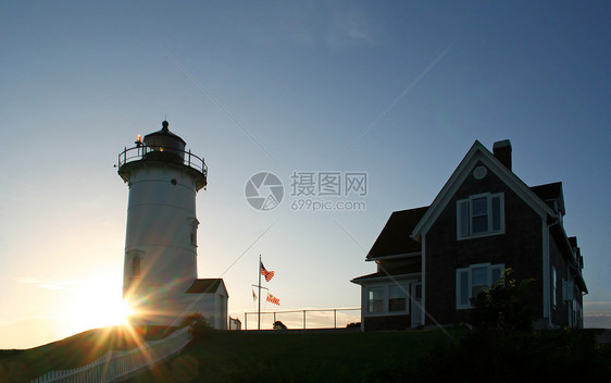 诺布斯卡灯塔地标波浪场景海岸灯塔建筑手表指导鳕鱼海岸线图片