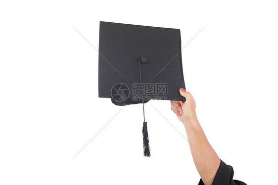 手把毕业帽子扔在空中图片