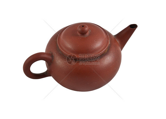 茶陶器棕色文化厨房传统仪式茶壶黏土白色图片