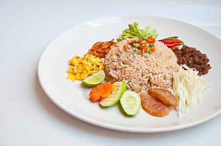 泰国美味的食品 叫水平黄瓜辣椒食物美食摄影图片