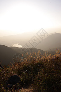 岛南中华山的日落杂草辉光爬坡海岸线树叶半岛草原安全奶海生活图片