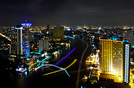 泰国曼谷夜市建筑学大厦窗户景观人群建筑外观背景天际摩天大楼图片