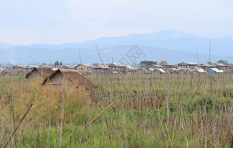 湖边的石洞房屋池塘住房资产入口木头小屋生态房子建筑别墅图片