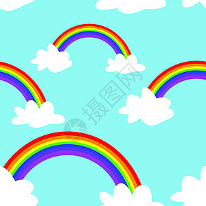 彩虹模式天空天气背景图片