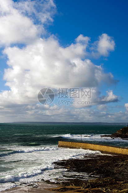 Porthleven的康康海岸线图片